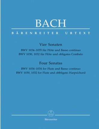 Bach J.S.Four  Sonatas for Flute and Basso Continuo / Obligato Harpsichord (BWV 1030, 1032, 1034, 1035)