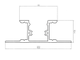 Алюминиевый профиль накладной  LC-LPN-4916-2 (2 метра)