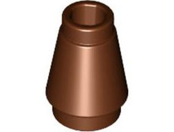 Cone 1 x 1 with Top Groove, Reddish Brown (4589b / 4529242)