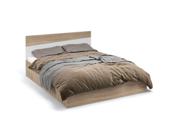 Спальня АНТАРИЯ - Кровать 160 с основанием Дуб Сонома/Белый