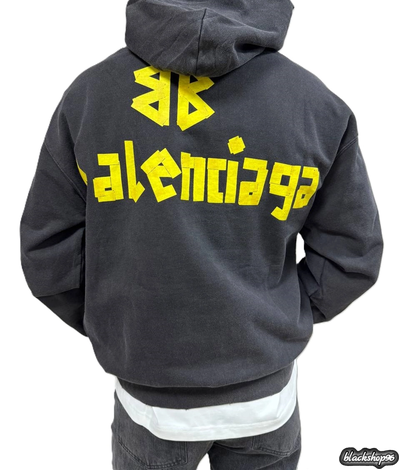 Худи Balenciaga Black/Grey (S, M, L, XL)