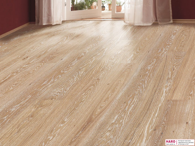 Паркетная доска Haro Дуб Выбеленный Браш 527332