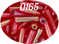 Стеклярус Zlatka 6мм 10гр цвет № 0165 красный радужный