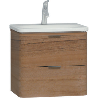 Шкаф Vitra Nest с раковиной c 2 ящиками, 60 см, с LED подсветкой, цвет натуральная древесина, 56144