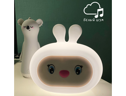 Ночник музыкальный силиконовый ЗАЙЧИК на аккумуляторе с  функцией белого шума