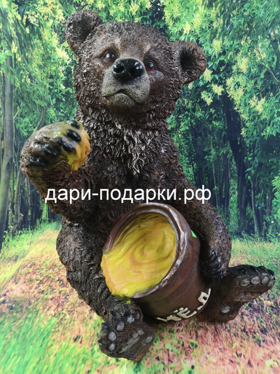 Медвежонок с медом 50*40см    4,5кг   полистоун Россия 4378/012643*