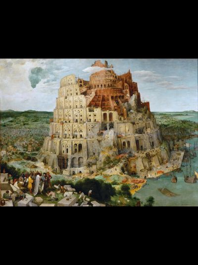 Картина обогреватель, репродукция Питера Брейгеля Вавилонская башня 2