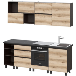 Угловая кухня Берген (2,6*2,0) модульная можно заказать по своим размерам