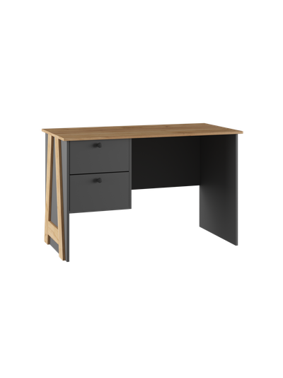 Теодора Стол письменный 2Я ПВШ Графит/Дуб крафт