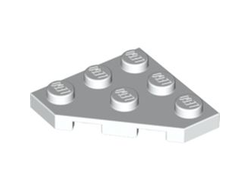 Wedge, Plate 3 x 3 Cut Corner, White (2450 / 245001 / 4280148)