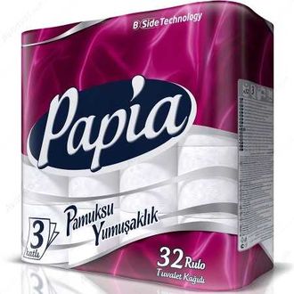 Papia ტუალეტის ქაღალდი 32 ც. საბითუმო და საცალო