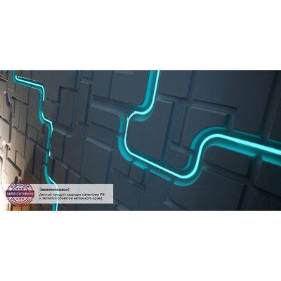 Гипсовая панель SPACE + LED артикул D-0006