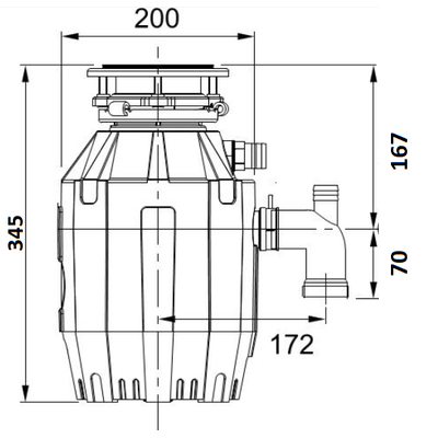 Измельчитель Franke TE-50  с пневмовыключателем
