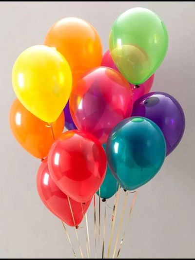 Воздушные шары 10 штук разноцветные