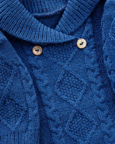 Комбинезон с шалевым воротником синий