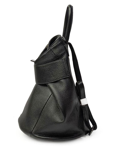 (АРТИКУЛ: 9801/1/52) ЖЕНСКИЙ РЮКЗАК, НЕБОЛЬШОЙ, НАТУРАЛЬНАЯ КОЖА, ЧЕРНЫЙ