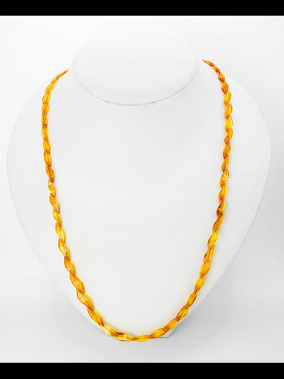 Бусы "Змейка" из натурального янтаря