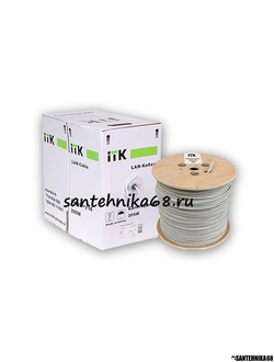 Кабель связи витая пара ITK U/UTP, кат. 5E 4х2х24AWG solid, PVC, серый (бухта 305м)