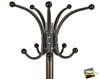 Вешалка напольная LM-Y-238 (черный мрамор, цвет коричневый под дерево)