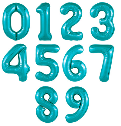 Фольгированная гелиевая цифра 102 см на грузике