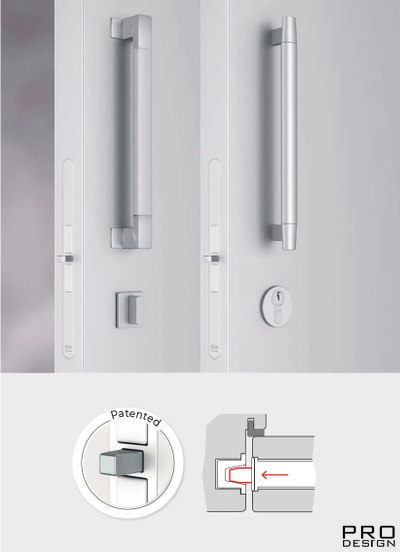 Замок AGB Touch & Close WC (матовый хром) B06502.50.78 (модификация 2)