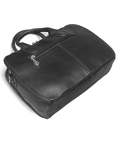 (АРТИКУЛ: 9748) СУМКА ЖЕНСКАЯ СРЕДНЕГО РАЗМЕРА, НАТУРАЛЬНАЯ КОЖА, КОМБИНИРОВАННАЯ, ЧЕРНАЯ/ ЧЕРНЫЙ МЕХ С ЗОЛОТИСТЫМ РИСУНКОМ,  С ПЛЕЧЕВЫМ РЕМНЕМ