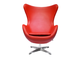 EGG CHAIR (красный, прессованная кожа)