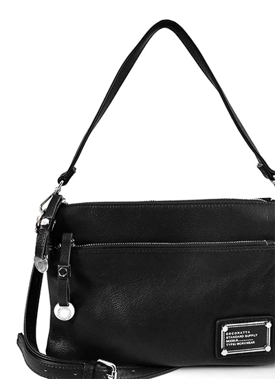 (АРТИКУЛ: 8083) СУМКА ЖЕНСКАЯ, КЛАТЧ, НЕБОЛЬШАЯ, НАТУРАЛЬНАЯ КОЖА, ЧЕРНАЯ, НЕСКОЛЬКО ОТДЕЛЕНИЙ, ДЛИННЫЙ РЕМЕНЬ ЧЕРЕЗ ПЛЕЧО