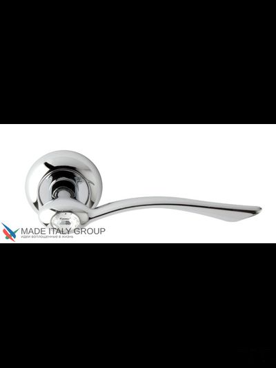 Дверная ручка Venezia Unique "HELIOS CRISTAL" D9 полированный хром