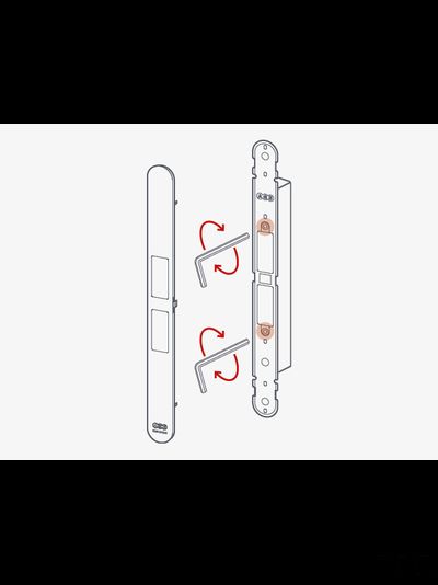 Магнитная защелка AGB (АГБ) регулируемая Touch (матовый хром) с лицевой планкой