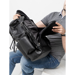 Кожаный рюкзак Voltaggio black (арт. 3091-01)