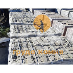 Плитка из камня со сколом серо-зеленая