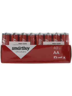 Батарейка AA щелочная Smartbuy SBBA-2A40S 1.5V 40 шт