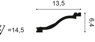 Карниз гибкий C331F - 6,4*13,5*200см