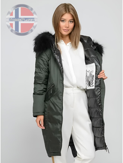 Зимняя парка бренда Elfina-658-green