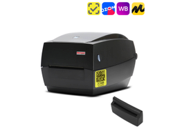 Термотрансферный принтер этикеток MERTECH TLP100 TERRA NOVA (300 DPI) USB, RS232, Ethernet Black с отрезчиком