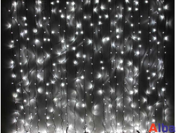 Занавес 2*9 м, БЕЛЫЙ ХОЛОДНЫЙ,  IP65 мерцание