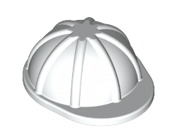 Minifigure, Headgear Helmet Construction, White (3833 / 383301 / 6112193)