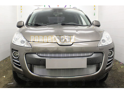 Защита радиатора Peugeot 4007 2007-2013 chrome верх