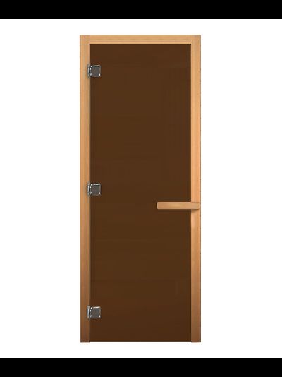 Дверь для бани и сауны Бронза 1700х700 мм (8 мм, коробка ОСИНА)