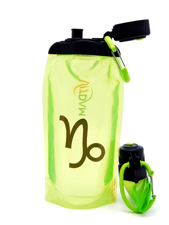 Click Ecobottle Skladnaya Eko Butylka Dlya Vody I Napitkov Obyom 860 Ml Zhelto Zelenogo Cveta Artikul B086ygs 1006 Risunok Capricorn Kozerog