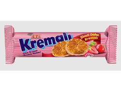 ПЕЧЕНЬЕ ETI KREMALI КЛУБНИКА, 61 ГР