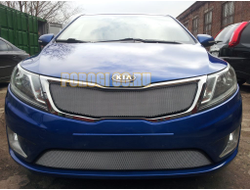 Защита радиатора KIA RIO 2011-2014 chrome низ