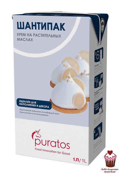 Сливки растительные Шантипак, 1л (Puratos)