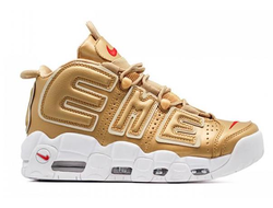 Nike Air More Uptempo Supreme 96 Золотые с белым