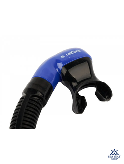 Маска с трубкой Sargan "БАТТЕРФЛЯЙ-М" черно-ярко синий