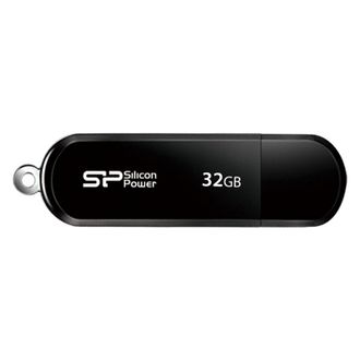 Флеш-память Silicon Power LuxMini 322, 32Gb, USB 2.0, черный, SP032GBUF2322V1K