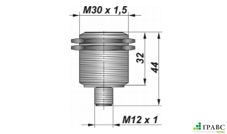 Индуктивный взрывозащищенный датчик SNI 29-10-D-P12 резьба М30х1,5