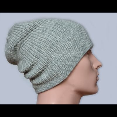 Вязаная мужская шапка Италия Vizio 6183 CL светло - серая