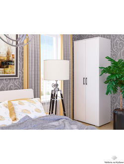 Шон-13 шкаф двухдверный распашной Белый